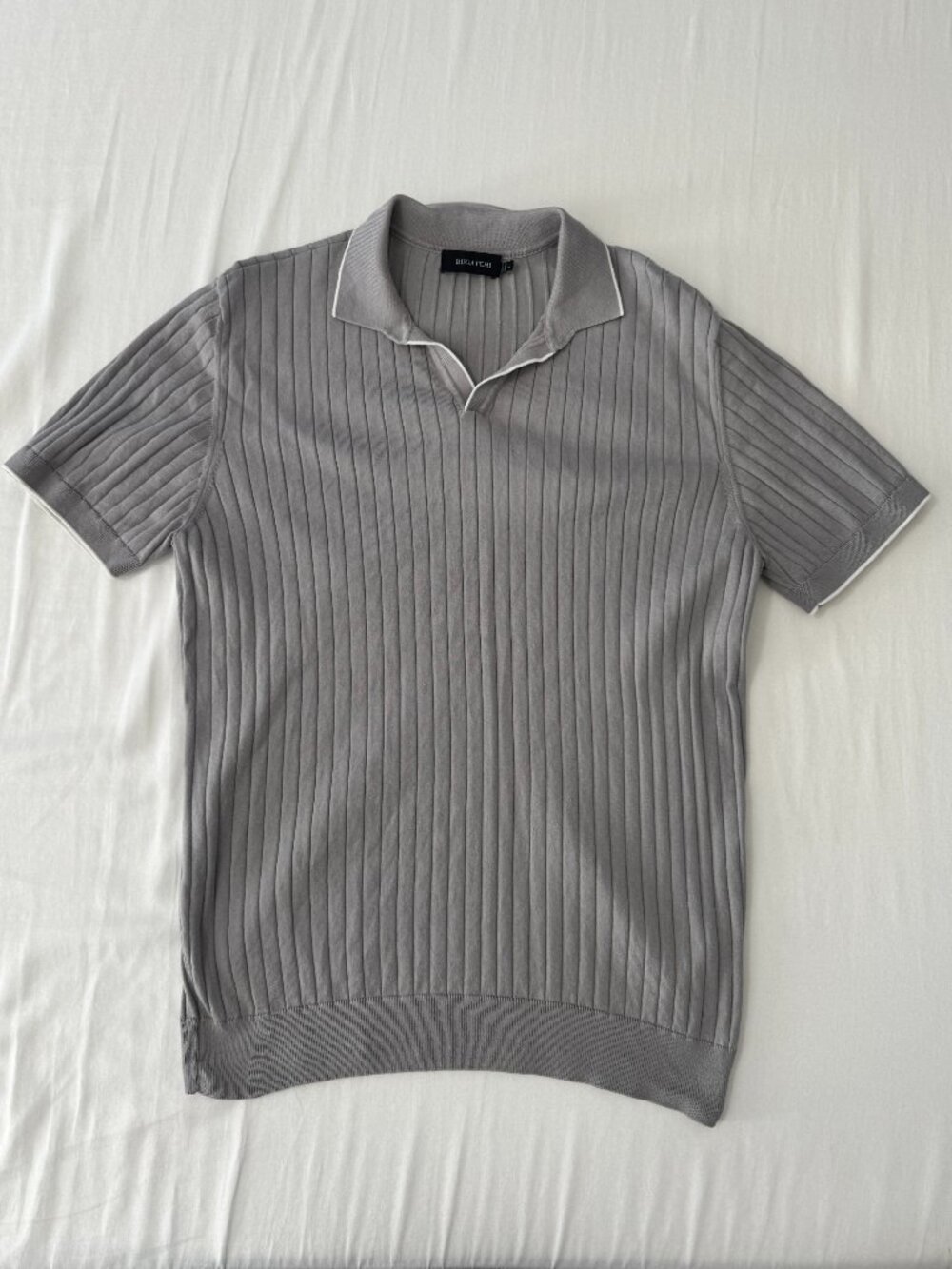 Bugatchi Mens Short Sleeve JOHNNY COLLAR SWEATER POLO